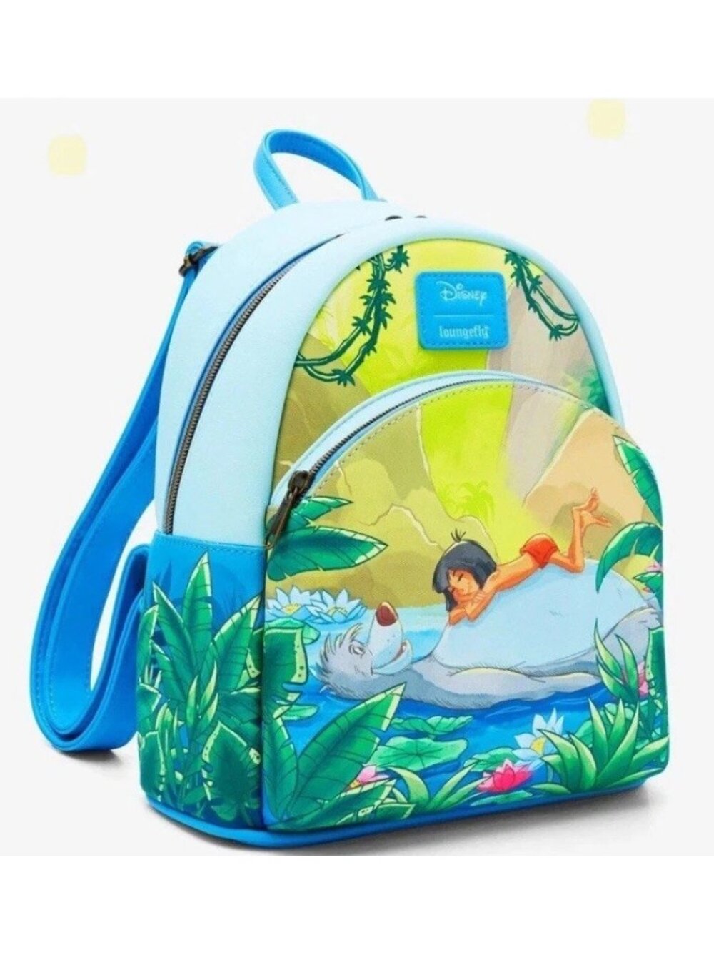 Loungefly Disney The Jungle Book Mowgli Baloo Duo River Mini Backpack Bag NWT - Picture 2 of 4